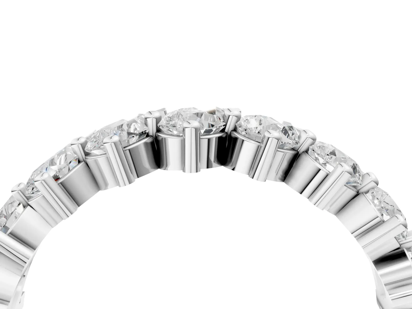 Pear Diamond Full Eternity Band with Shared Prong Setting Platinum