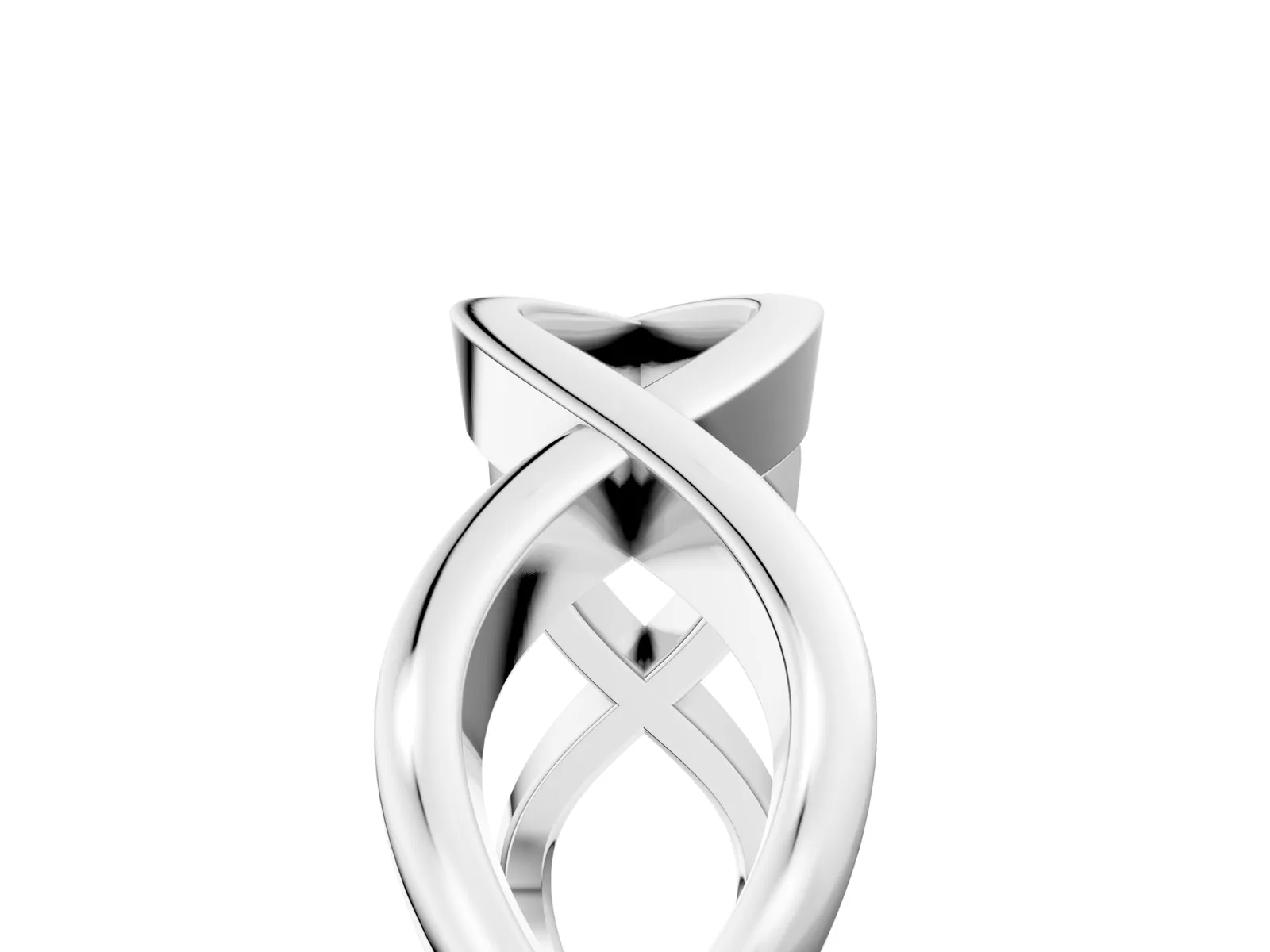 Twisted Infinity Plain Band Platinum