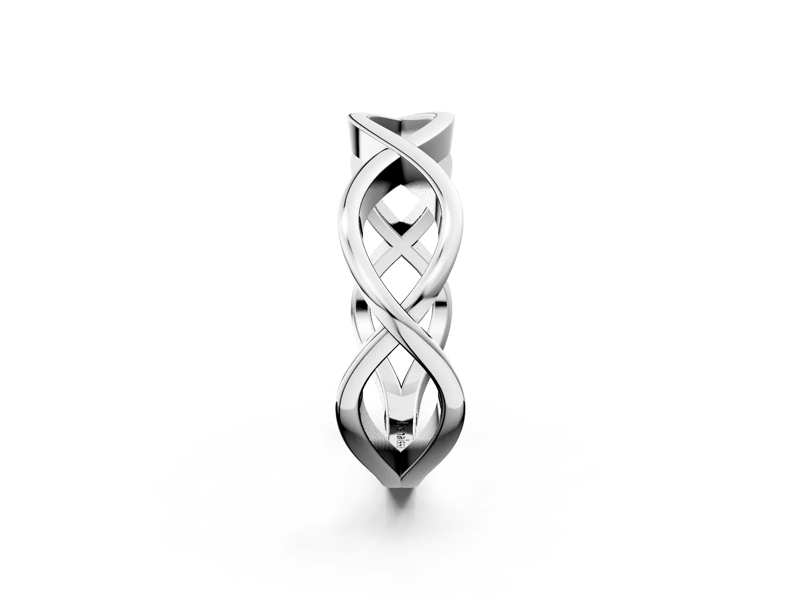 Twisted Infinity Plain Band White gold